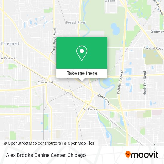 Alex Brooks Canine Center map