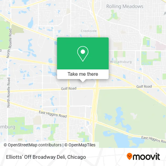Elliotts' Off Broadway Deli map