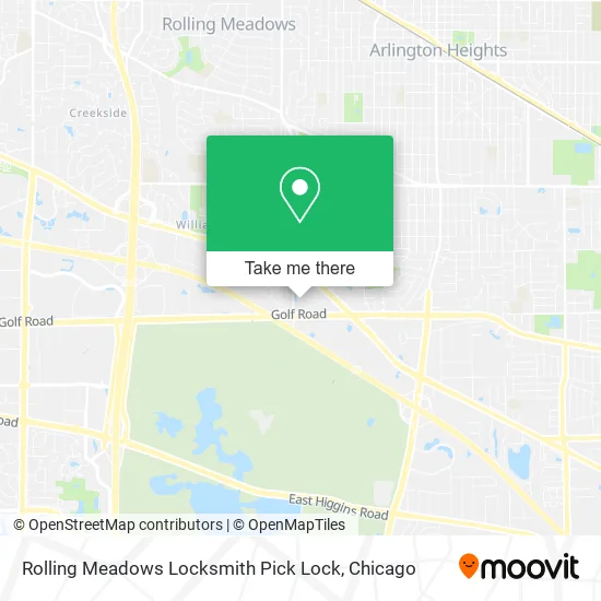 Mapa de Rolling Meadows Locksmith Pick Lock