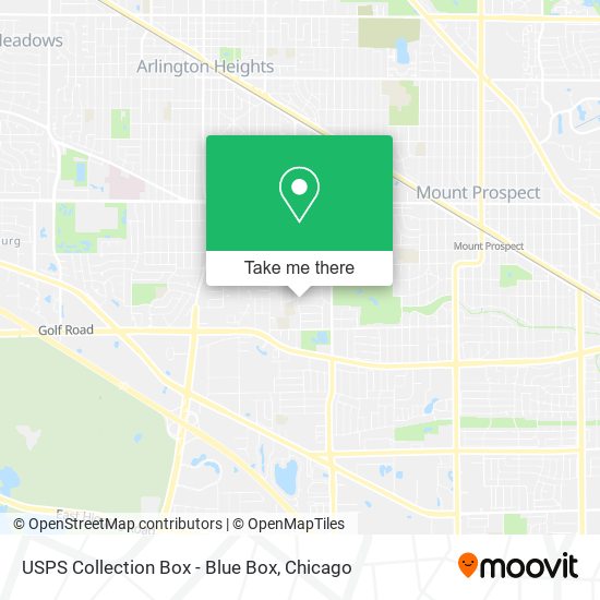 Mapa de USPS Collection Box - Blue Box