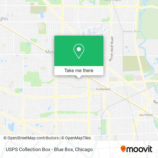 USPS Collection Box - Blue Box map
