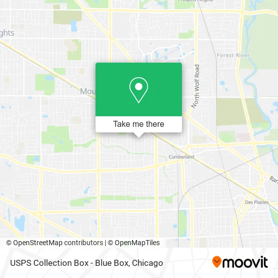 USPS Collection Box - Blue Box map