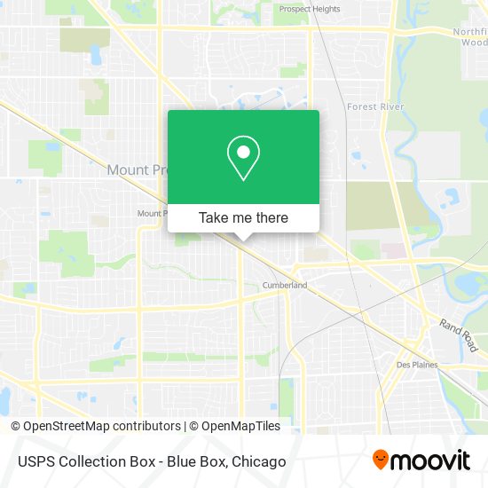 USPS Collection Box - Blue Box map