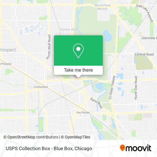 Mapa de USPS Collection Box - Blue Box