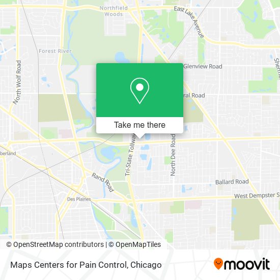 Maps Centers for Pain Control map