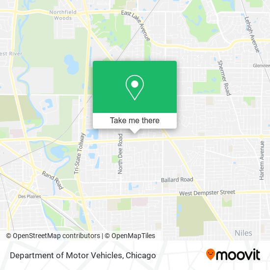 Department of Motor Vehicles map