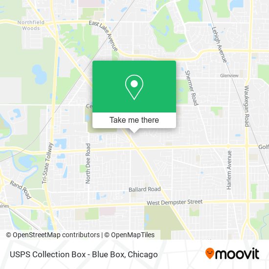 USPS Collection Box - Blue Box map