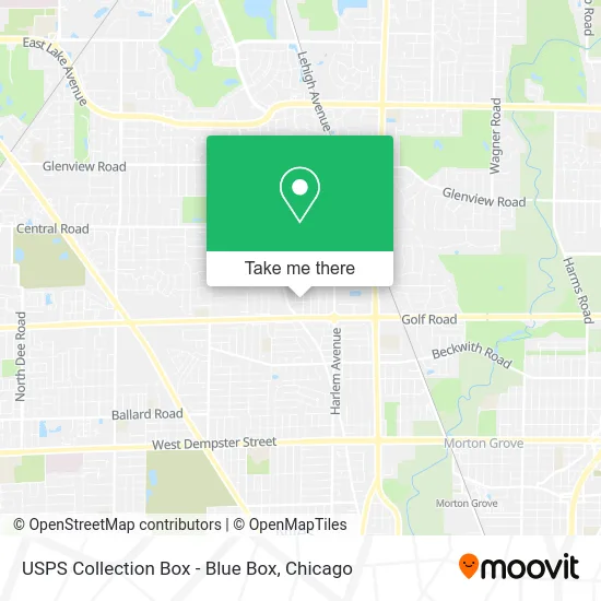 USPS Collection Box - Blue Box map