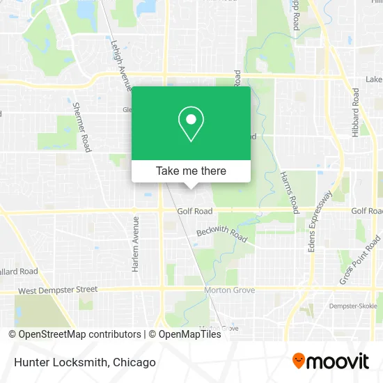 Hunter Locksmith map