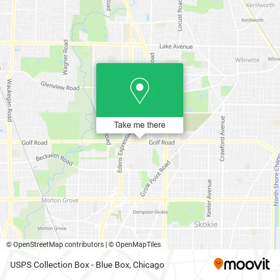 USPS Collection Box - Blue Box map