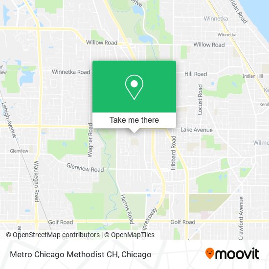 Mapa de Metro Chicago Methodist CH