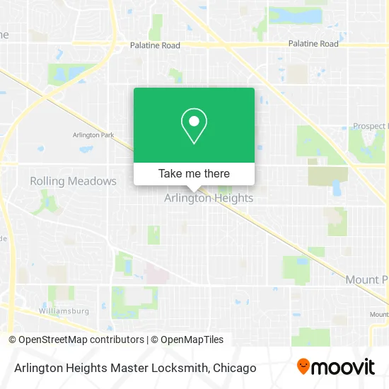 Arlington Heights Master Locksmith map