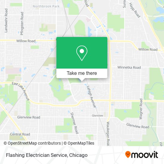 Flashing Electrician Service map