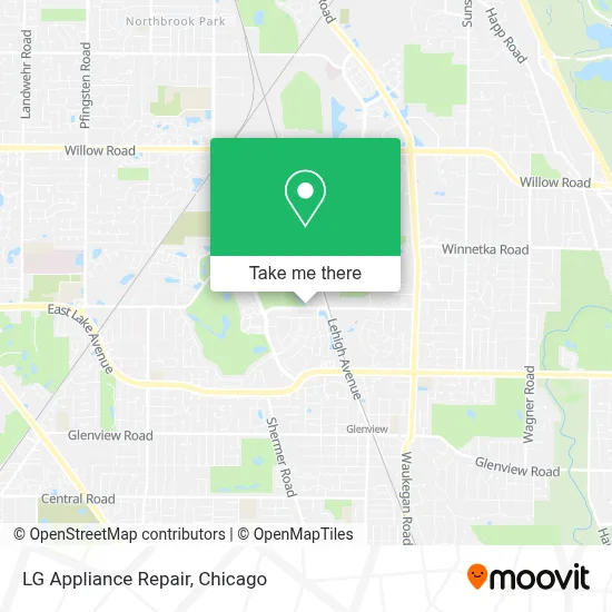 LG Appliance Repair map