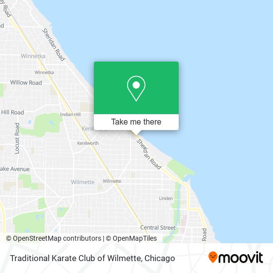 Traditional Karate Club of Wilmette map