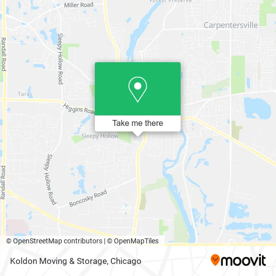 Mapa de Koldon Moving & Storage