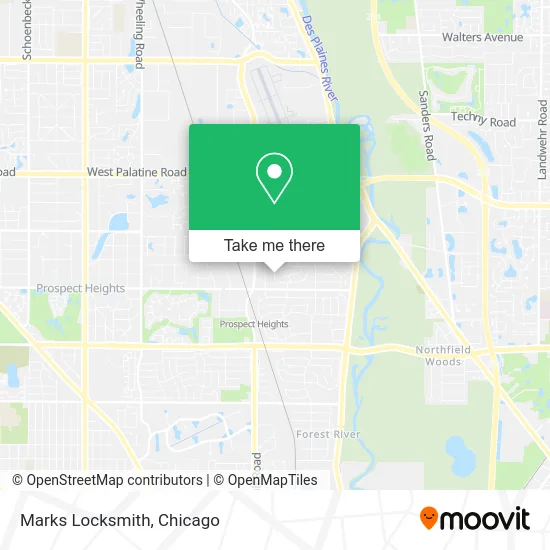 Marks Locksmith map