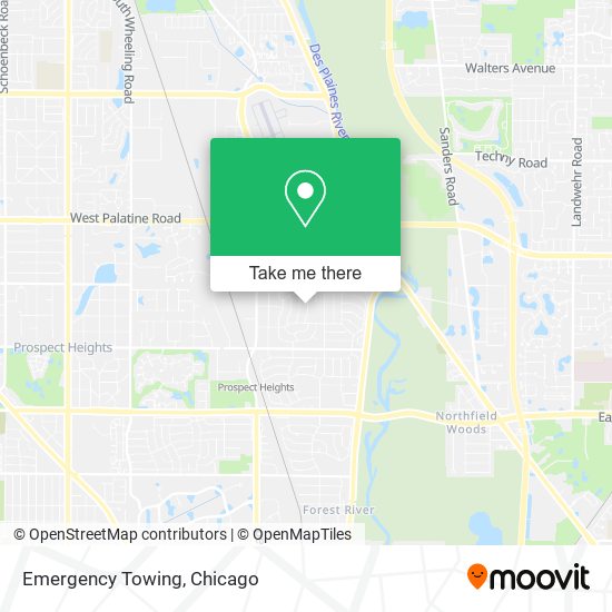Mapa de Emergency Towing