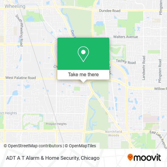 Mapa de ADT A T Alarm & Home Security
