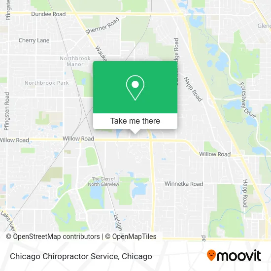 Chicago Chiropractor Service map