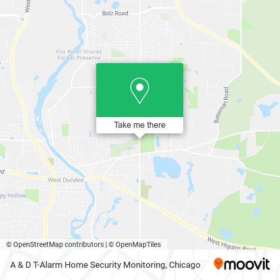 A & D T-Alarm Home Security Monitoring map