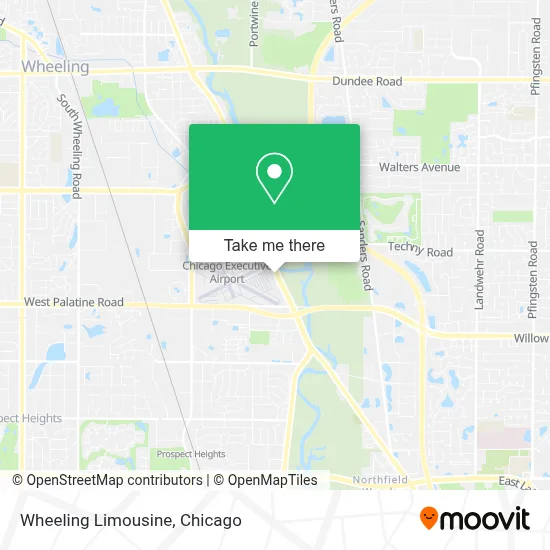 Wheeling Limousine map