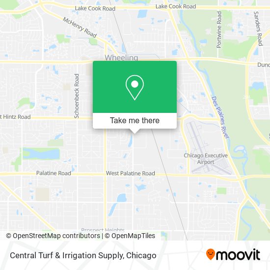 Mapa de Central Turf & Irrigation Supply