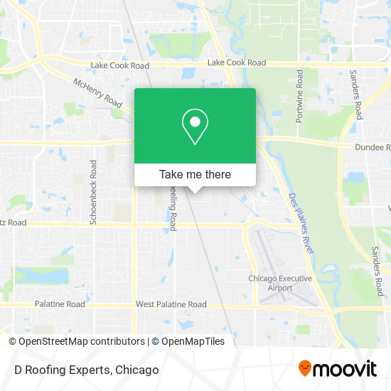 D Roofing Experts map