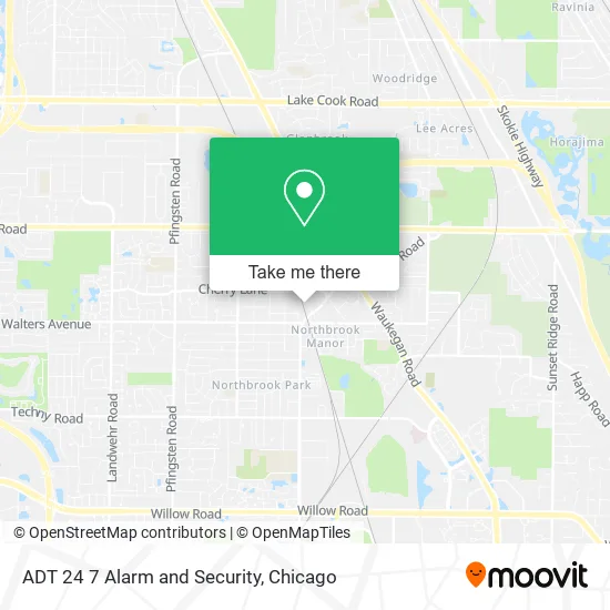 Mapa de ADT 24 7 Alarm and Security