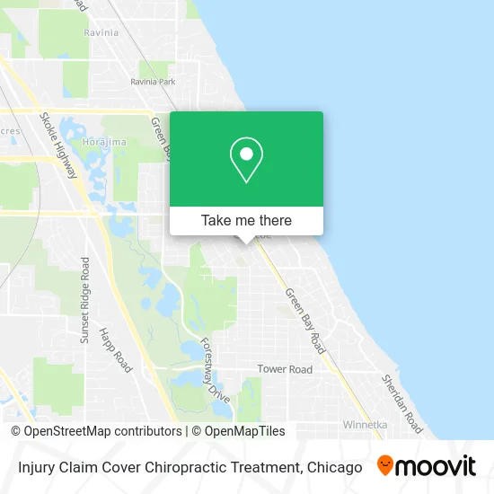 Injury Claim Cover Chiropractic Treatment map