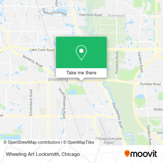 Wheeling Art Locksmith map