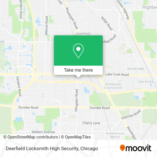Deerfield Locksmith High Security map