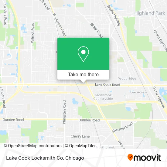 Lake Cook Locksmith Co map