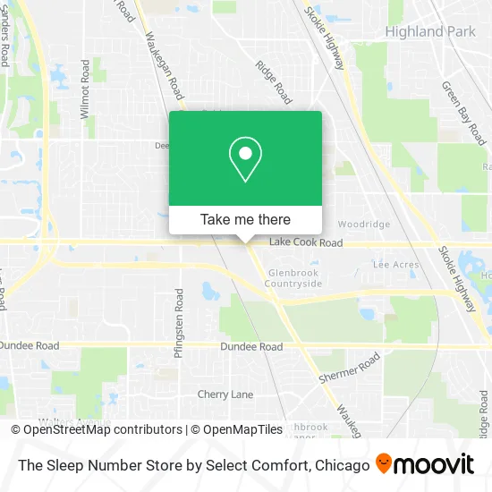 The Sleep Number Store by Select Comfort map