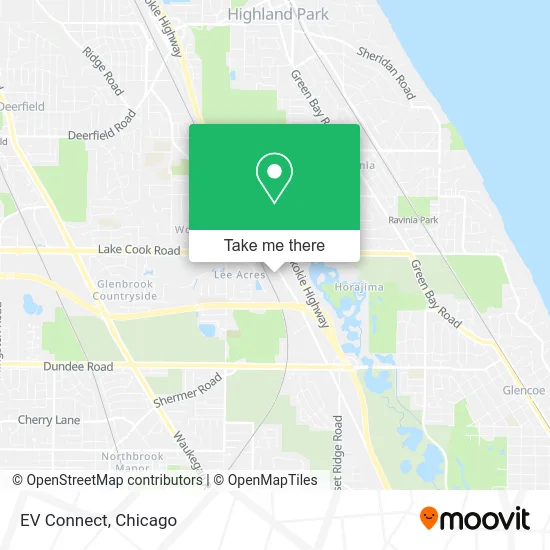 EV Connect map