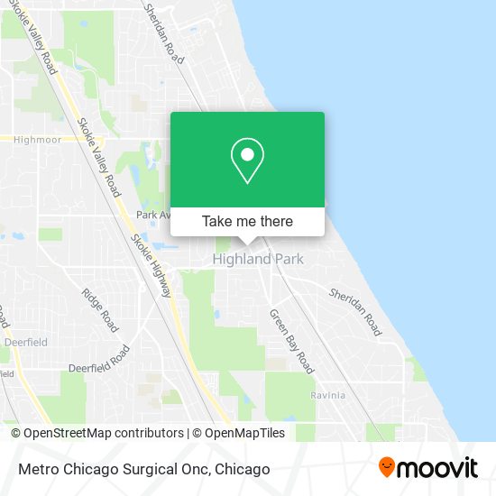 Metro Chicago Surgical Onc map