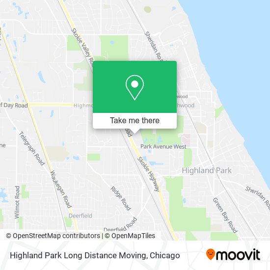 Mapa de Highland Park Long Distance Moving