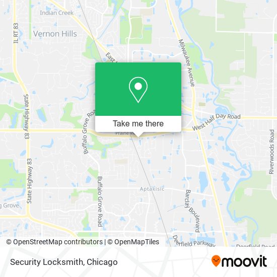 Mapa de Security Locksmith