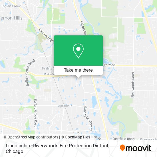 Lincolnshire-Riverwoods Fire Protection District map