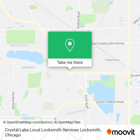 Mapa de Crystal Lake Local Locksmith Services Locksmith