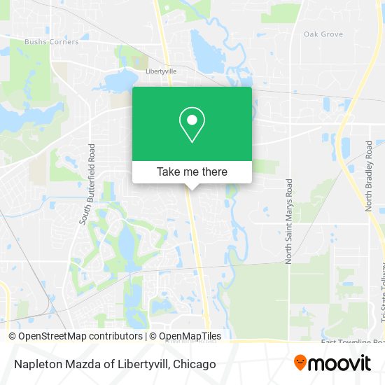 Napleton Mazda of Libertyvill map