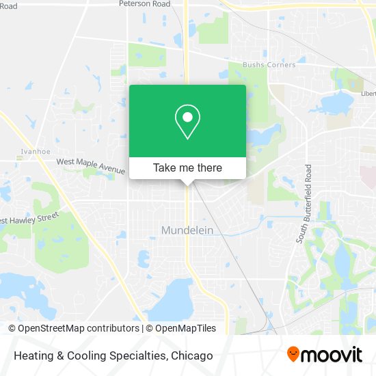 Heating & Cooling Specialties map