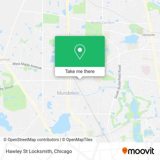 Hawley St Locksmith map