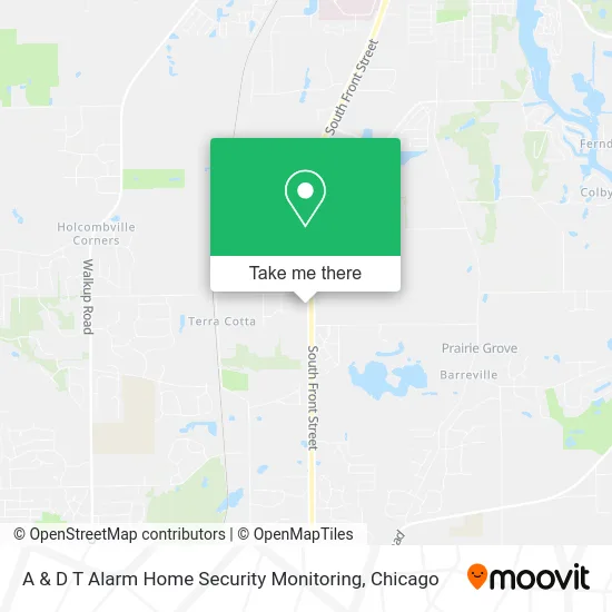 A & D T Alarm Home Security Monitoring map