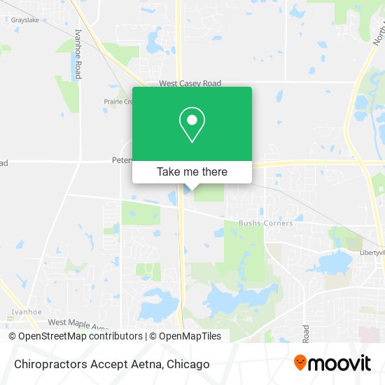 Chiropractors Accept Aetna map