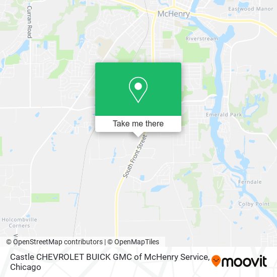 Castle CHEVROLET BUICK GMC of McHenry Service map