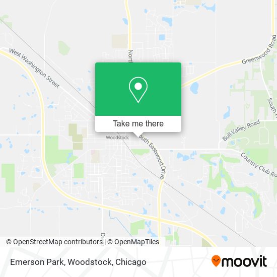 Emerson Park, Woodstock map