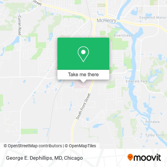 George E. Dephillips, MD map