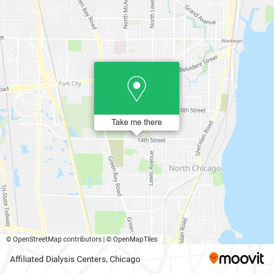 Affiliated Dialysis Centers map