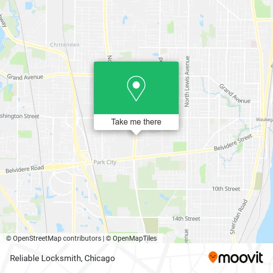 Mapa de Reliable Locksmith